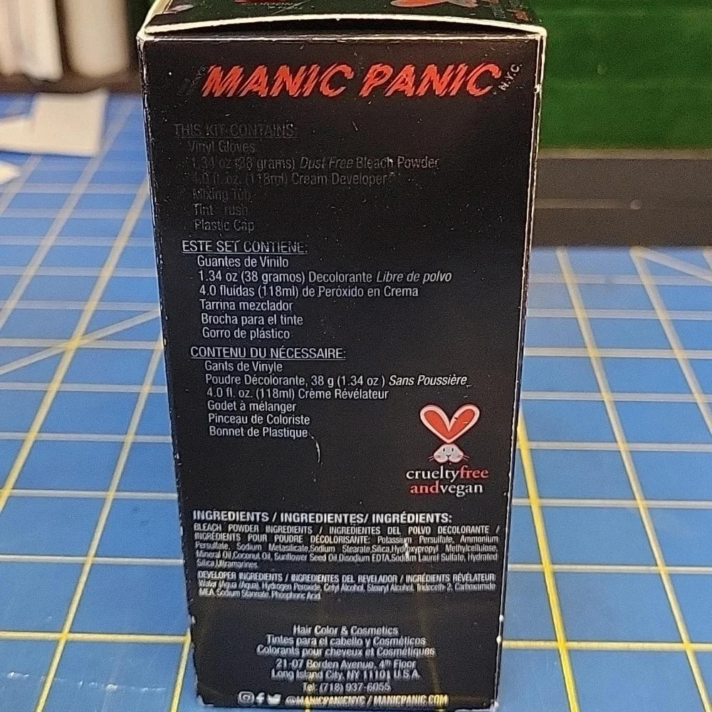 Manic Panic Blue Lightning Hair Lightening Kit 30 Volume Cream Developer Kit New